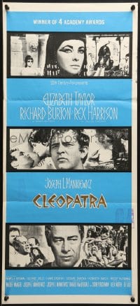 8c811 CLEOPATRA Aust daybill 1963 Elizabeth Taylor, Richard Burton, Rex Harrison, different images!