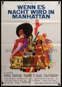 8c564 COTTON COMES TO HARLEM German 1971 Godfrey Cambridge, Ossie Davis, cool McGinnis art!