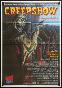 8c565 CREEPSHOW 2 German 1988 Tom Savini, great Winters artwork of skeleton Creep in theater!