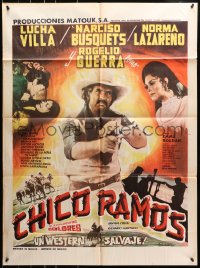 8c337 CHICO RAMOS Mexican poster 1971 Lucha Villa, Narciso Busquets, western action, Ruiz Ocana!