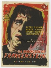 8c097 CURSE OF FRANKENSTEIN Spanish herald 1958 Hammer, Jano art of monster Christopher Lee!