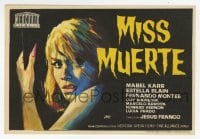 8c105 DIABOLICAL DR Z Spanish herald 1966 Jess Franco's Miss Muerte, Jano art of scared woman!