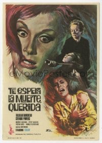 8c109 DIE DIE MY DARLING Spanish herald 1967 Stephanie Powers, cool completely different Carlos Escobar art!