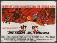 8f841 FLIGHT OF THE PHOENIX British quad 1966 Robert Aldrich, James Stewart, Thurston art!