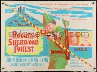 8f934 ROGUES OF SHERWOOD FOREST British quad 1950 John Derek as the son of Robin Hood!