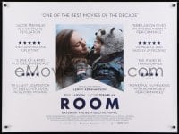 8f935 ROOM DS British quad 2015 Brie Larson, Jacob Tremblay, Joan Allen, Bridgers, William H. Macy!