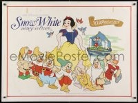 8f950 SNOW WHITE & THE SEVEN DWARFS British quad R1987 Walt Disney animated cartoon fantasy classic!