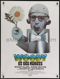 8f329 SLEEPER French 24x32 1974 wacky robot Woody Allen by Bourduge!