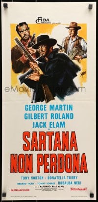 8f725 SARTANA DOES NOT FORGIVE Italian locandina 1969 George Martin in title role by Symeoni!