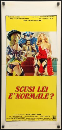 8f729 SCUSI, LEI E NORMALE? Italian locandina 1979 Umberto Lenzi, Sciotti art of women in lingerie!