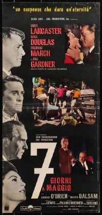 8f730 SEVEN DAYS IN MAY Italian locandina 1964 art of Burt Lancaster, Douglas, March & Gardner