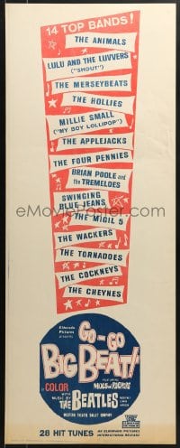 8g138 GO-GO BIGBEAT insert 1965 The Beatles and other rockers, the swingingest go-go show ever!