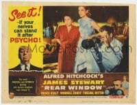 8j827 REAR WINDOW LC #4 R1962 Alfred Hitchcock, voyeur Jimmy Stewart, Grace Kelly & Thelma Ritter!