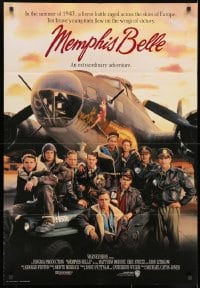 8k352 MEMPHIS BELLE 27x39 commercial poster 1990 Matt Modine, Sean Astin, WWII B-17 bomber!