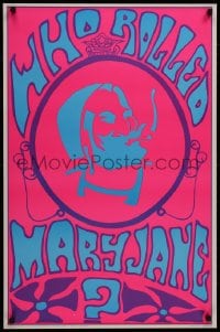 8k407 WHO ROLLED MARY JANE 23x35 commercial poster 1969 Zig-Zag, psychedelic artwork by Bill Olive!