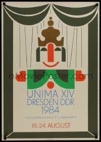 8k430 UNIMA XIV East German 23x32 1984 Union Internationale de la Marionnette puppet festival!