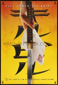 8k757 KILL BILL: VOL. 1 foil teaser DS 1sh 2003 Tarantino, Thurman, katana, here comes the bride!