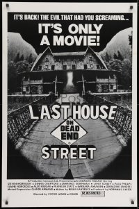 8k761 LAST HOUSE ON DEAD END STREET 1sh 1977 evil that had you screaming is back, it's only a movie