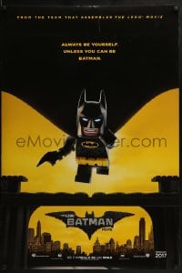 8k765 LEGO BATMAN MOVIE teaser DS 1sh 2017 always be yourself, unless you can be Batman, 2017 style