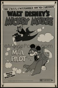 8k775 MAIL PILOT 1sh R1974 Walt Disney, wacky art of pilot Mickey Mouse, uncensored!