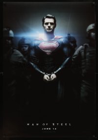 8k779 MAN OF STEEL teaser DS 1sh 2013 Henry Cavill in the title role as Superman handcuffed!