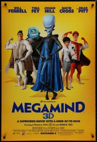 8k787 MEGAMIND advance DS 1sh 2010 voices of Will Ferrell, Brad Pitt, Tina Fey, Jonah Hill!