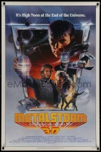 8k791 METALSTORM 1sh 1983 Charles Band 3-D, high noon at the end of the Universe, Chorney art!