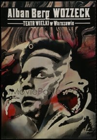 8k461 WOZZECK stage play Polish 26x38 1983 wild artwork by Roslaw Szaybo!