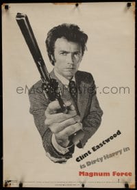 8k256 MAGNUM FORCE 20x28 special poster 1973 Clint Eastwood is Dirty Harry w/ huge gun by Halsman!