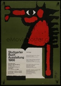 8k547 STUTTGARTER BUCH AUSSTELLUNG 1966 24x33 German museum/art exhibition 1966 Matti art of horse!