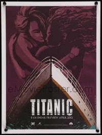 8k113 TITANIC mini poster R2012 Leonardo DiCaprio & Winslet, Cameron, art by James Flames!