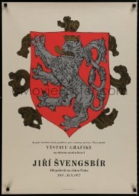 8k556 VYSTAVU GRAFIKY 24x34 Czech museum/art exhibition 1977 coat-of-arms by Jiri Svengsbir!