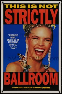 8k930 STRICTLY BALLROOM teaser 1sh 1992 cool close-up image of sexy Sonia Kruger as Tina Sparkle!