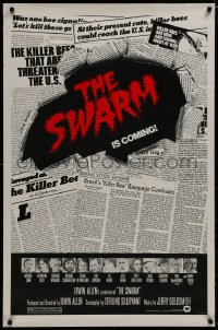 8k938 SWARM 1sh 1978 directed by Irwin Allen, all-star cast, killer bee attack is coming!