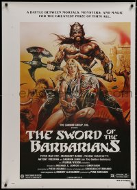 8k940 SWORD OF THE BARBARIANS printer's test 1sh 1983 a battle between mortals, monsters, and magic!