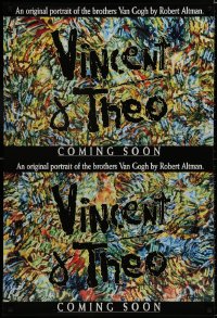 8k972 VINCENT & THEO teaser 1sh 1990 Robert Altman, Tim Roth as Vincent van Gogh, cool artwork!