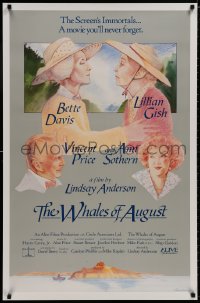 8k986 WHALES OF AUGUST 1sh 1987 c/u of elderly Bette Davis & Lillian Gish by Philip Castle!