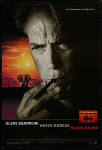 8k988 WHITE HUNTER, BLACK HEART DS 1sh 1990 Clint Eastwood as director John Huston in Africa!