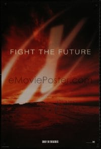 8k999 X-FILES style C int'l teaser DS 1sh 1998 David Duchovny, Gillian Anderson, Fight the Future!