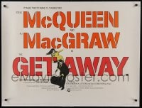 8m094 GETAWAY linen British quad 1972 Steve McQueen, Ali McGraw, completely different & very rare!