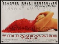 8m095 HANDMAID'S TALE linen British quad 1990 naked Natasha Richardson, from Margaret Atwood novel!