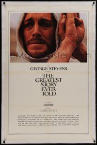 8m331 GREATEST STORY EVER TOLD linen Cinerama 1sh 1965 George Stevens, Max von Sydow as Jesus, rare!