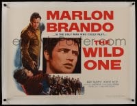 8m240 WILD ONE linen 1/2sh 1954 Laszlo Benedek classic, ultimate biker Marlon Brando, Mary Murphy!