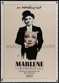 8m386 MARLENE linen 1sh 1986 Maximilian Schell's Dietrich biography, art by Michaele Vollbrach!