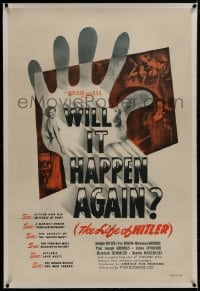 8m491 WILL IT HAPPEN AGAIN linen 1sh 1948 Dwain Esper's Hitler's Strange Love Life with Eva Braun!