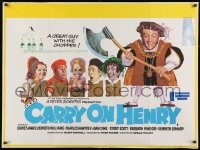 8t203 CARRY ON HENRY VIII British quad 1972 Sidney James, wacky execution art by Pulford & Fratini!