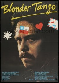 8t729 BLONDER TANGO East German 23x32 1986 Lothar Warneke directed, Contreras with intense stare!