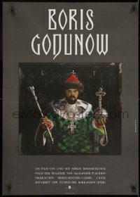 8t735 BORIS GODUNOV East German 23x32 1987 Sergei Bondarchuk, bizarre Handschick artwork!