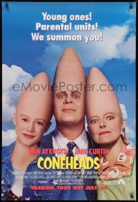 8w184 CONEHEADS advance DS 1sh 1994 classic Saturday Night Live skit, Dan Aykroyd & Jane Curtin!