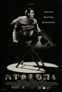 8w259 ED WOOD DS 1sh 1994 Tim Burton, Johnny Depp in the title role, Sarah Jessica Parker!